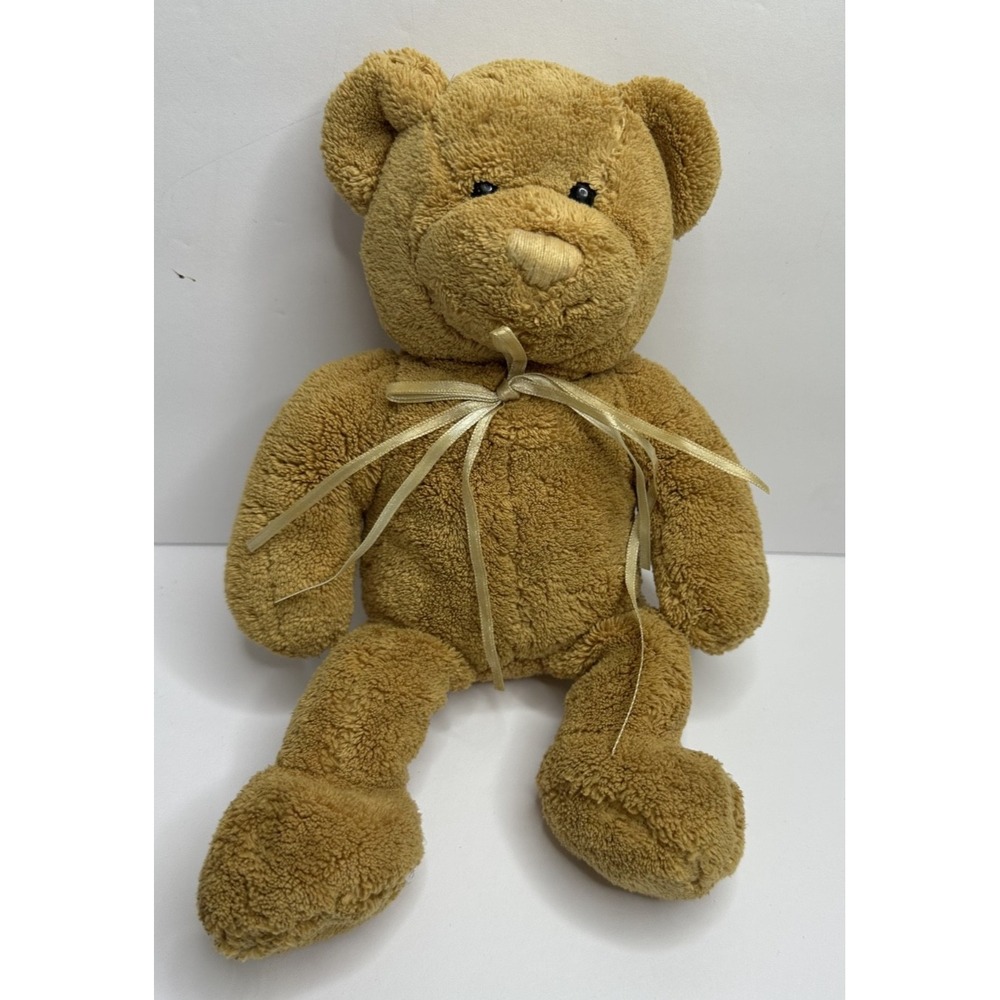 Laurells Attic Puddin Bear Plush Dan Dee Brown Rattle Chenille Floppy Vtg 12in
